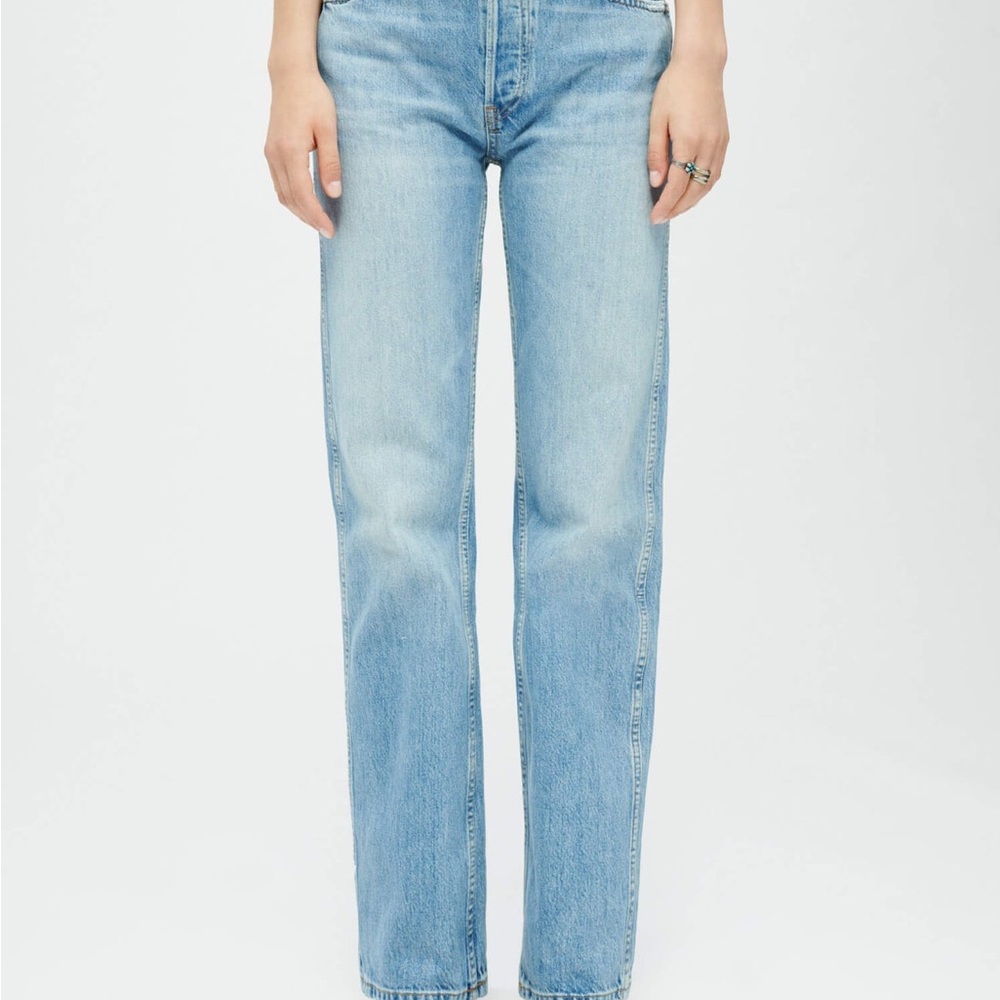 Re/Done Light Blue Straight Leg Jeans